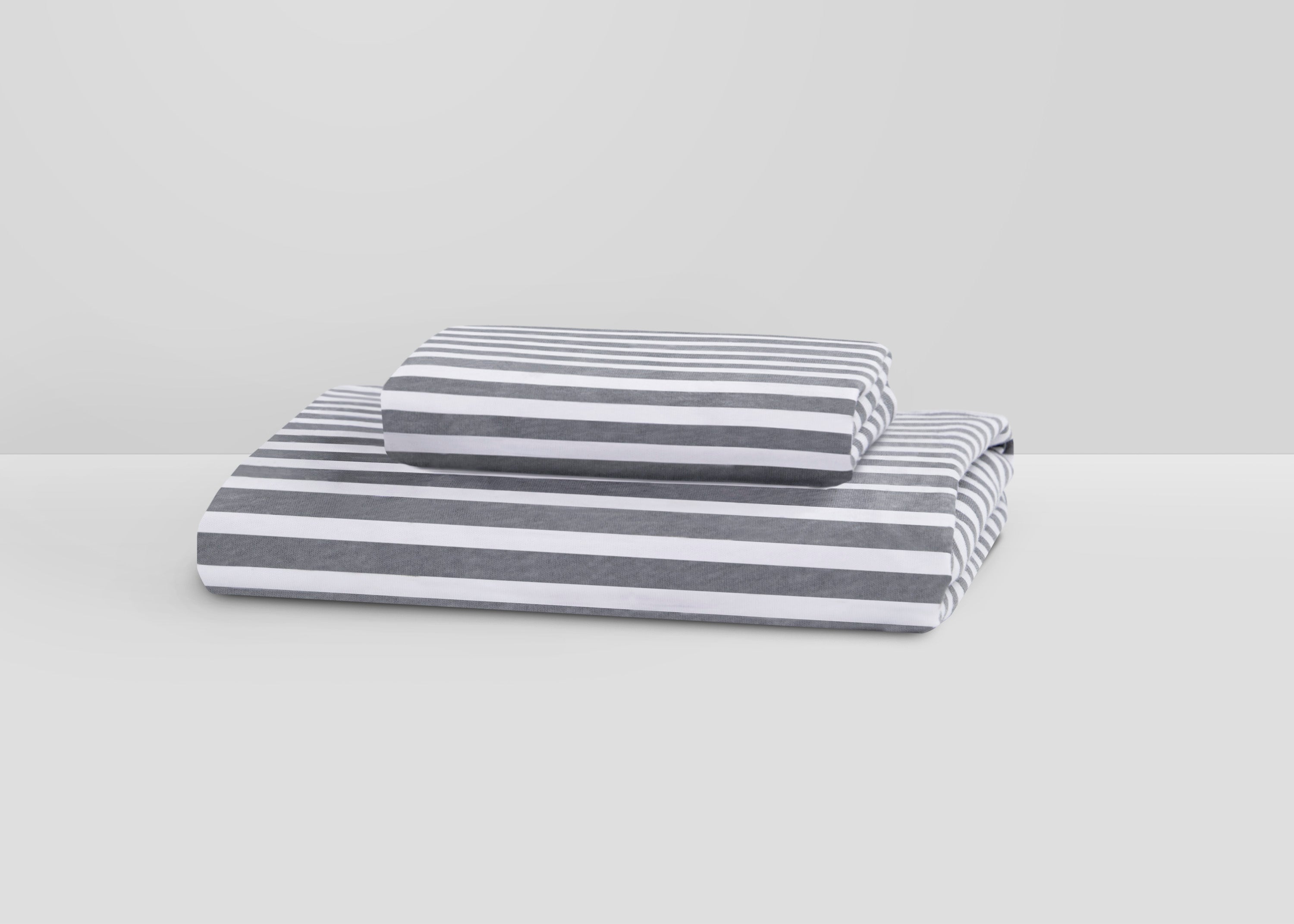 Striped Organic Jersey Cotton Crib Sheet and Changing Pad Cover Set