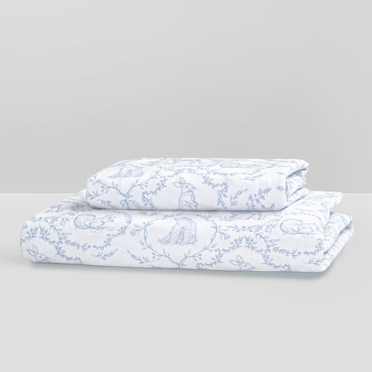 Woodland Organic Jersey Cotton Crib Sheet and Changing Pad Cover Set